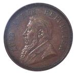Zuid-Afrika. 1 Penny 1898 NGC AU50BN ZAR KRUGER BRONZE KEY