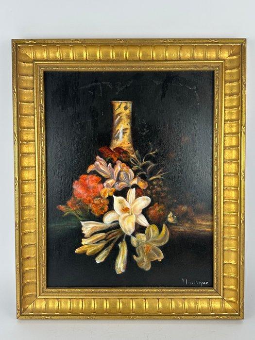 Wanddecoratie - Frankrijk - Stilleven met bloemen in de, Antiek en Kunst, Curiosa en Brocante