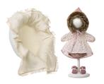 Llorens kledingset en accessoires Mimi roze met bont voor..., Kinderen en Baby's, Nieuw, Ophalen of Verzenden, Babypop