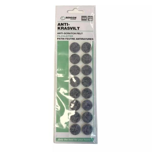 Benson Zelfklevend antikrasvilt - Ø19 mm - Grijs - 16 stu.., Doe-het-zelf en Verbouw, Hout en Planken, Nieuw, Ophalen of Verzenden