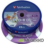 Verbatim DVD+R DL 8X 25st. Cakebox Printable, Nieuw, Verzenden