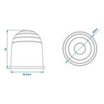 ProPlus Universele trekhaakdop - polyester - zwart - besc..., Ophalen of Verzenden, Nieuw