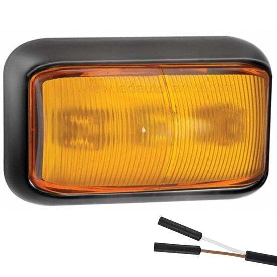 LED markeerlicht amber  | 12-24v | 2 pins connector, Auto's, Bestelauto's, Verzenden