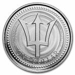 Barbados Trident 1 oz 2021 (30.000 oplage), Postzegels en Munten, Munten | Amerika, Verzenden, Midden-Amerika, Losse munt, Zilver