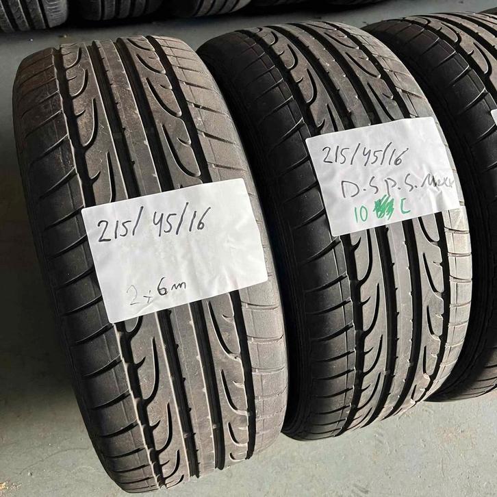 2 x Dunlop SP Sport Maxx 215-45-16 Zomerbanden 6mm, Auto-onderdelen, Banden en Velgen, 16 inch, Zomerbanden, 215 mm, Personenwagen