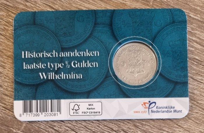 Nederland. 1928 Historische coincard zilveren laatste 1/2, Postzegels en Munten, Munten | Nederland