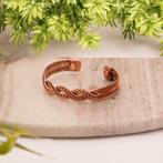 Koperen gezondheids-klemarmband met 2 magneten, Ophalen of Verzenden, Nieuw