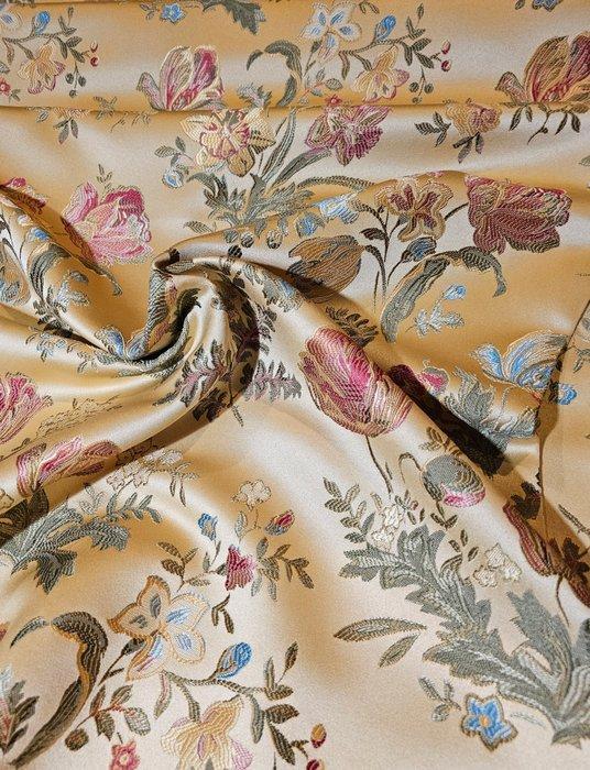 600x300cm!! Kerst Tessuto JACQUARD Dorato!! - Gold XXLDesign, Antiek en Kunst, Antiek | Kleden en Textiel