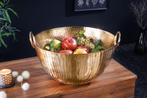 Handgemaakte decoratieve kom ORIENT 40cm goudkleurig metaal, Huis en Inrichting, Woonaccessoires | Vazen, Ophalen of Verzenden
