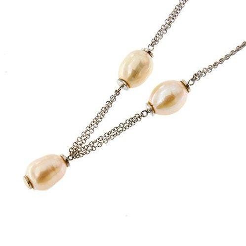 Halsketting - 18 karaat Witgoud Parel, Sieraden, Tassen en Uiterlijk, Kettingen