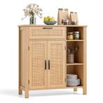 LIVSK Buffet-sideboard met Rieten Deuren - Uittrekbare Lade, Verzenden, Nieuw