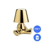 Oplaadbare LED Tafellamp - Denker - Dimbaar - USB-, Ophalen of Verzenden, Nieuw