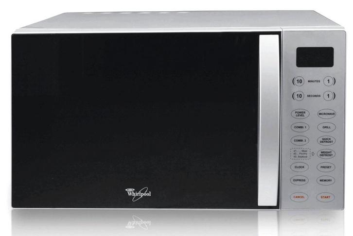 Whirlpool MWO611SL magnetron met grill zilver, Witgoed en Apparatuur, Magnetrons, Vrijstaand, Magnetron, Nieuw, Draaiplateau, Verzenden