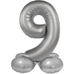9 Jaar Cijfer Ballon Zilver 41cm, Hobby en Vrije tijd, Nieuw, Verzenden