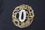 Tsuba – Japanse zwaardbeschermer – Geciseleerd koper –