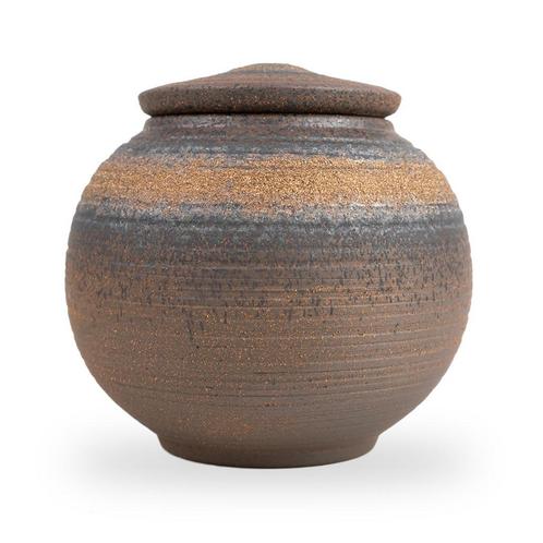 Ronde urn voor huisdieren | Stenen urn | Bruin Goud | 170..., Dieren en Toebehoren, Honden-accessoires, Nieuw, Verzenden