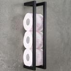 Mat zwarte reserve rolhouder rekje voor toiletrollen, Verzenden, Nieuw