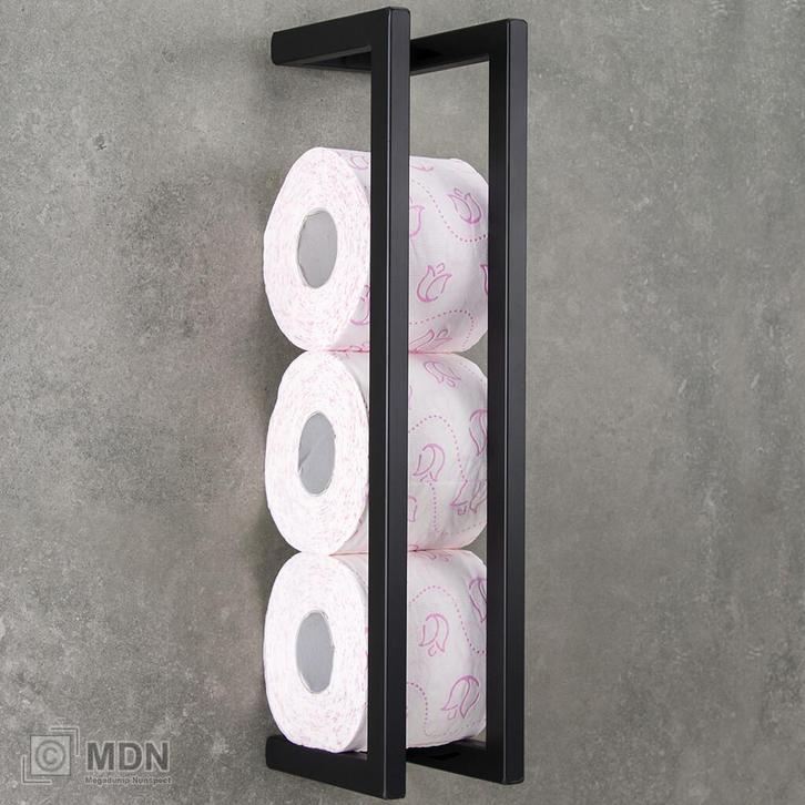 Mat zwarte reserve rolhouder rekje voor toiletrollen, Doe-het-zelf en Verbouw, Overige Doe-het-zelf en Verbouw, Nieuw, Verzenden