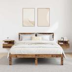 vidaXL Vliegend Nachtkastje met lade 2 pcs Oud hout 40 x 31, Minder dan 45 cm, Verzenden, Nieuw, Minder dan 55 cm