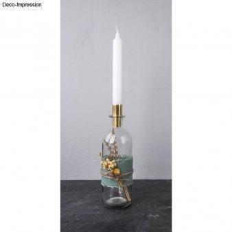 Maak van je fles een kandelaar goud  2,2/1,8x5cm set 2 excl, Hobby en Vrije tijd, Knutselen, Nieuw, Ophalen of Verzenden