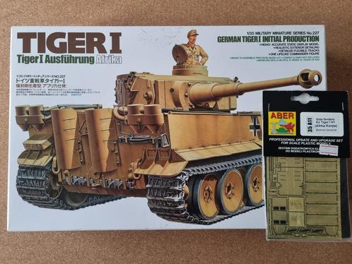Tamiya 35227 Tiger I Afrika Korps 1:35 + Aber PE set, Hobby en Vrije tijd, Modelbouw | Auto's en Voertuigen, Tamiya, Verzenden