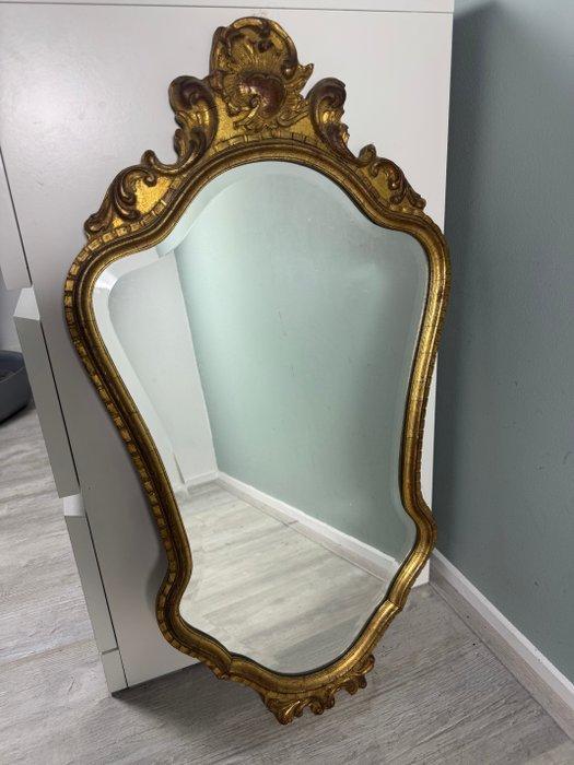 Spiegel- Elegante vintage Art Nouveau spiegel met gouden, Antiek en Kunst, Curiosa en Brocante