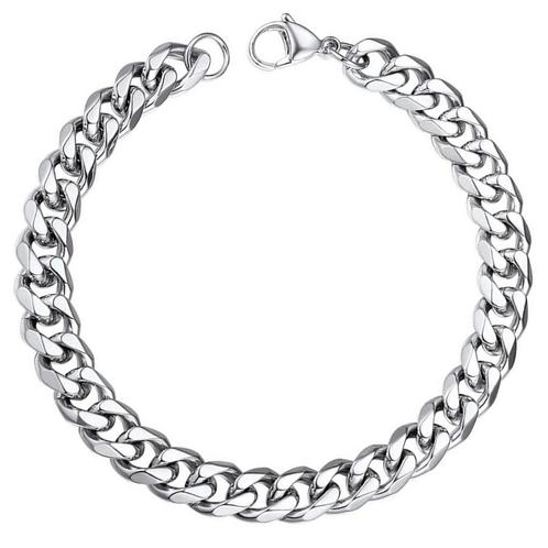 Fako Bijoux® - Schakelarmband Gourmet - Cuban Link - Staal -, Sieraden, Tassen en Uiterlijk, Armbanden, Verzenden