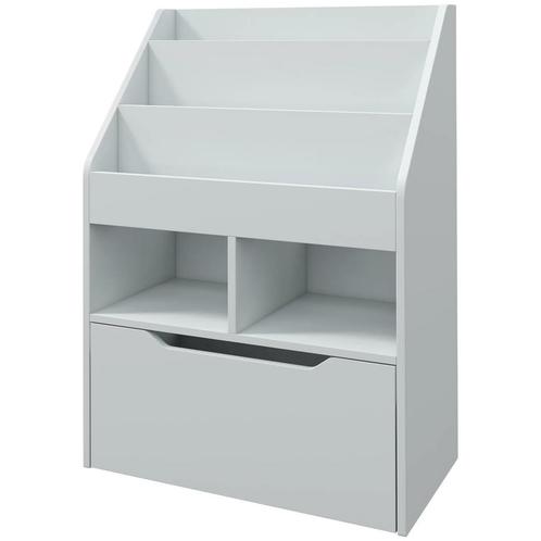 TRUUSK Kinder Boekenkast met Lade - 3 Opbergvakken - 2 Open, Kinderen en Baby's, Kinderkamer | Commodes en Kasten, Nieuw, Verzenden
