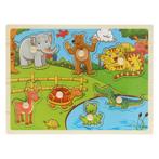 Nieuw Houten Noppenpuzzel Dierentuin Dieren, 7st., Ophalen of Verzenden, Nieuw
