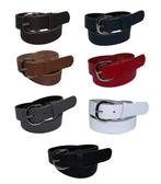 Soepele leren dames riemen 3 cm. breed met ronde gesp, Verzenden, Nieuw