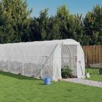vidaXL Tuinkas met stalen frame 16 m² 8x2x2 m wit, Verzenden, Nieuw