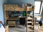 Steigerhouten hoogslaper met bureau | Goedkoopst in de regio, Ophalen of Verzenden, Nieuw, Hoogslaper