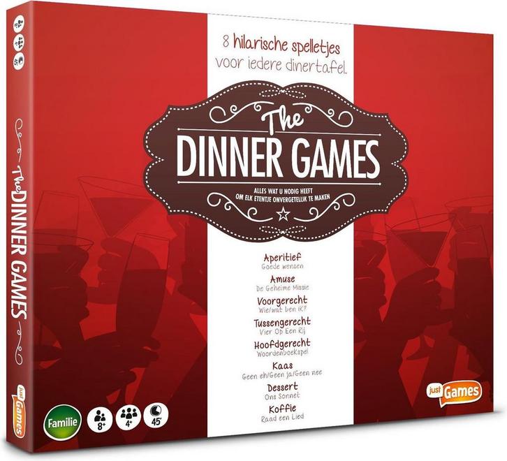 Just Games The Dinner Games Bordspel (Nieuw), Hobby en Vrije tijd, Gezelschapsspellen | Bordspellen, Nieuw, Verzenden
