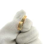 Tricolor gouden oorstekers (witgoud, roségoud) (witgoud), Sieraden, Tassen en Uiterlijk, Oorbellen, Ophalen of Verzenden, Gebruikt