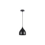 Hanglamp | Como | Zwart | 1-lichts | E27 Fitting, Huis en Inrichting, Lampen | Hanglampen, Nieuw, Ophalen of Verzenden, Modern