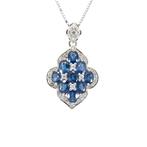 Zonder minimumprijs - Halsketting Verguld Saffier - Topaas -, Nieuw