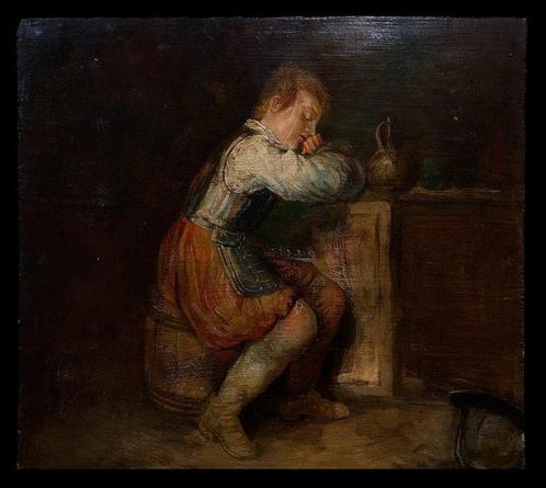 École Européene (XIX) - Le Rêve du Soldat, Antiek en Kunst, Kunst | Schilderijen | Klassiek