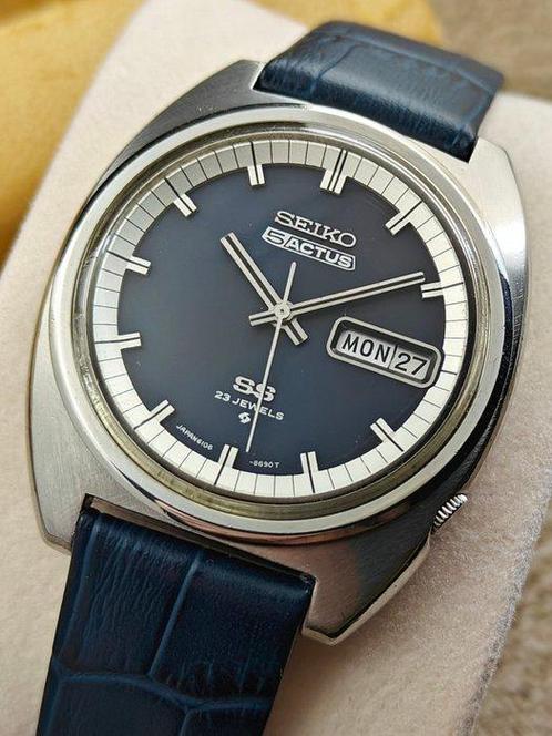 Seiko - 5 Actus SS Automatic Blue Vintage Watch - Zonder, Sieraden, Tassen en Uiterlijk, Horloges | Heren