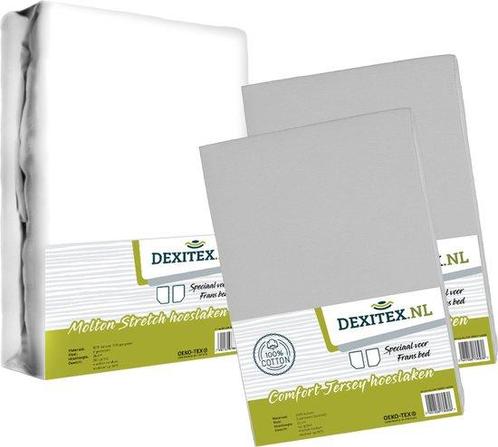 Textielpakket Frans bed - 1 molton met 2 hoeslakens - rechts, Huis en Inrichting, Slaapkamer | Beddengoed, Hoeslaken of Sloop