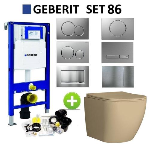 Geberit up320 Toiletset Mudo | Met Zitting | Mat Beige |, Doe-het-zelf en Verbouw, Sanitair, Overige typen, Nieuw, Ophalen of Verzenden