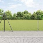 vidaXL Hek Set Set van 2 Grijs Gepoedercoat Staal 25 x 1.2 m, Verzenden, Nieuw, IJzer