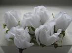 Zijden Roosjes Pure White 5-6 cm 10 stuks, Ophalen of Verzenden, Nieuw