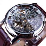 Gouden Kast Luxe Horloge voor Heren - Leren Bandje, Verzenden, Nieuw, Winner