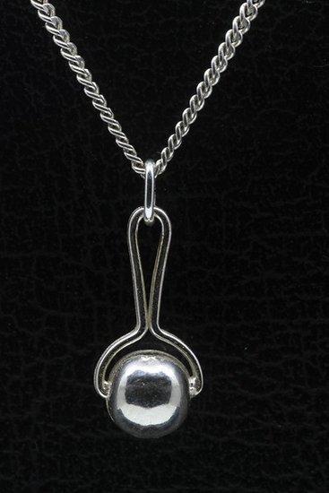 Zilveren Rammelaar massief ketting hanger, Sieraden, Tassen en Uiterlijk, Kettinghangers, Verzenden