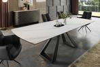 Uitschuifbare eettafel CONCORD 180-230cm wit keramiek marmer, Huis en Inrichting, Tafels | Eettafels, Ophalen of Verzenden, Nieuw