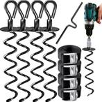 KESSER® 4x grondanker - Inc. Spanbanden - 40cm - RVS - Zwart, Verzenden, Nieuw