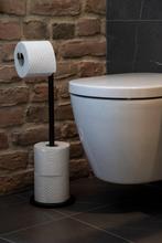 WENKO Toiletrolhouder 2-in-1 zwart - Reserverolhouder - WC, Huis en Inrichting, Badkamer | Badtextiel en Accessoires, Ophalen of Verzenden