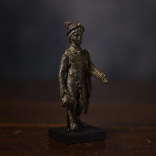 Oud-Romeins beeldje van de God Mercurius (Hermes) - 9 cm, Verzamelen, Mineralen en Fossielen