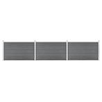 vidaXL Schutting 526x106 cm HKC grijs, Tuin en Terras, Verzenden, Nieuw, Kunststof, 1 tot 2 meter