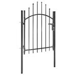 vidaXL Tuinpoort Woerden staal 1x1m zwart, Tuin en Terras, Tuinpoorten, Verzenden, Nieuw